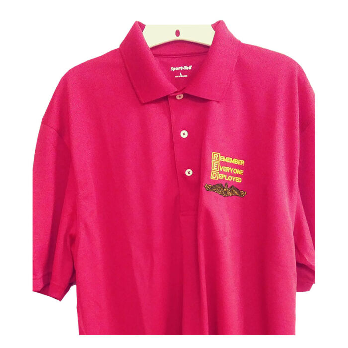 R.E.D. Polyester Polo - Gold Dolphins - Image 2